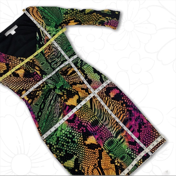 Boston Proper Reptile Print Bodycon Dress - Sz 2 - Picture 15 of 16